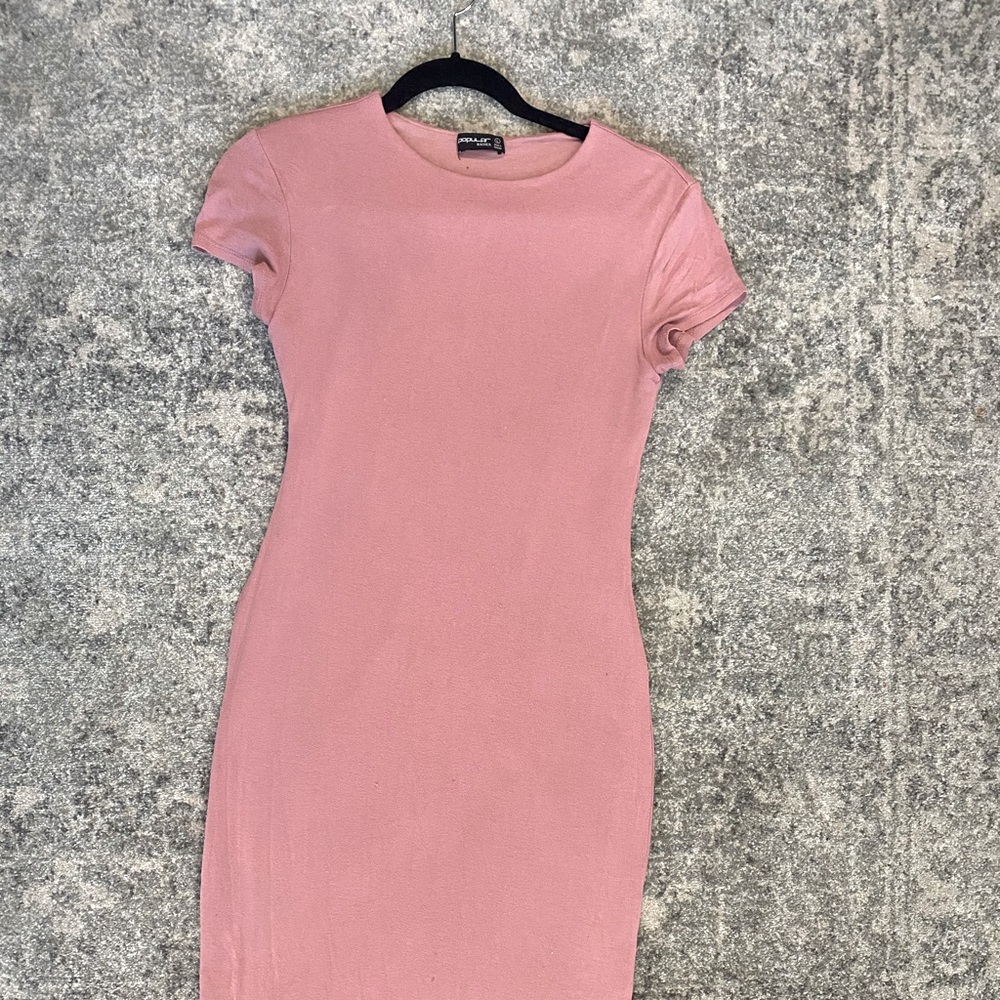 Mauve Body Con Dress | Over the Knee